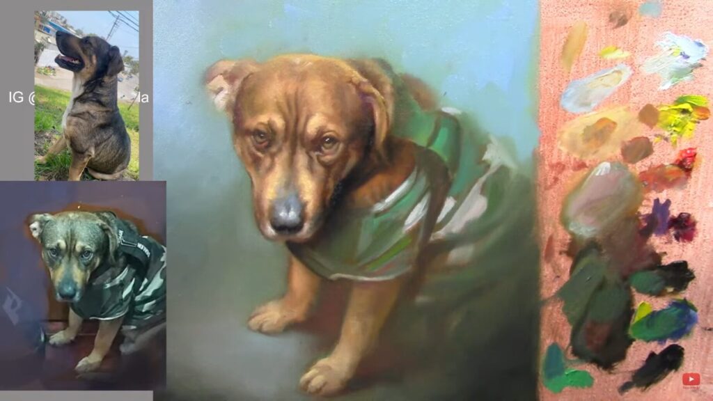retrato de mascota fallecida